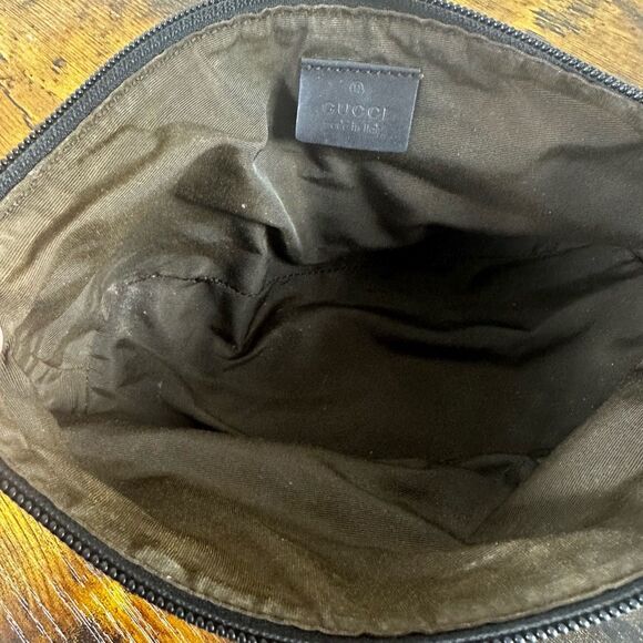 Gucci GG Monogram Brown Canvas Boat Pochette Bag Vintage - Picture 3 of 16